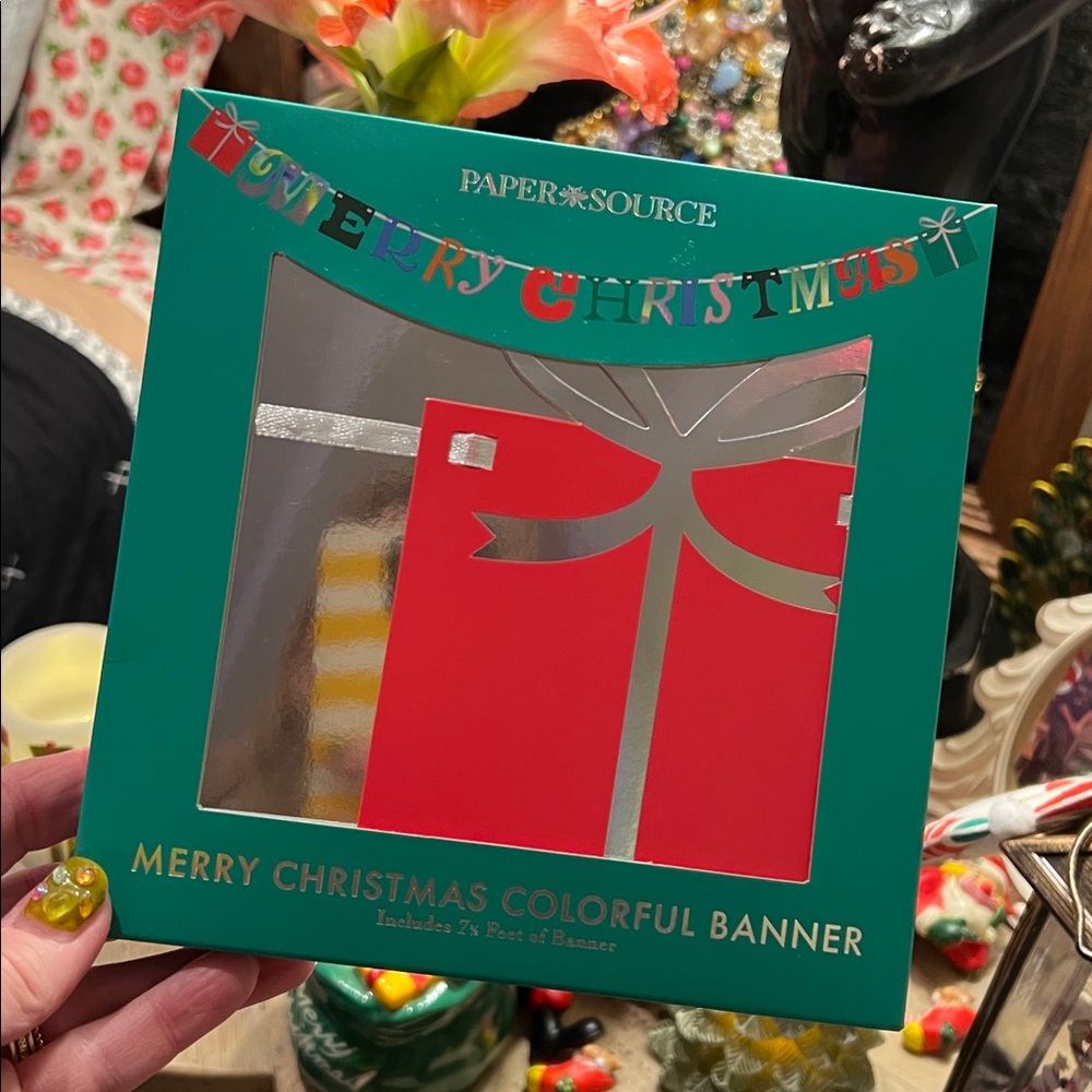 Paper Source MERRY CHRISTMAS Red and Green Christmas Banner